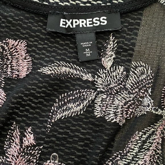Express floral see-through bodysuit - Picture 3 of 4